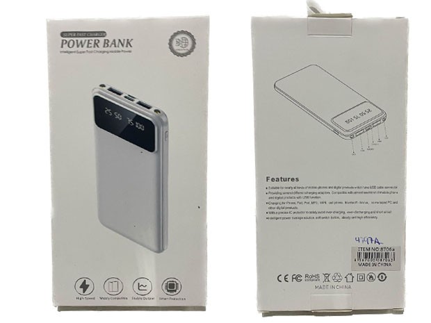 &+  POWER BANK 15000MAH ENTRADA MICRO O TIPO C (8706a)